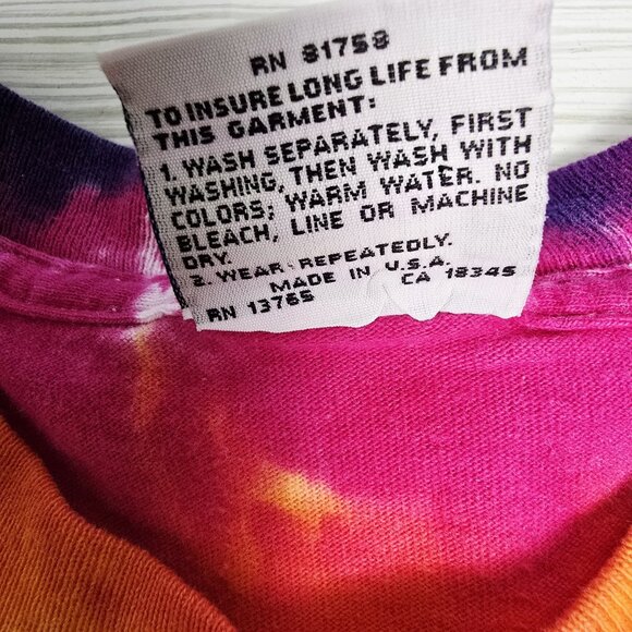 1992 Grateful Dead Space Your Face Liquid Blue Tie Dye Shirt Large Vintage - Picture 15 of 16